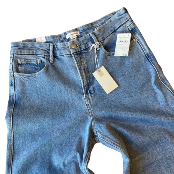 Good American Good Skate Crop High Rise Wide Leg Jeans 12 Indigo NWT - Picture 2 of 11